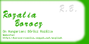 rozalia borocz business card